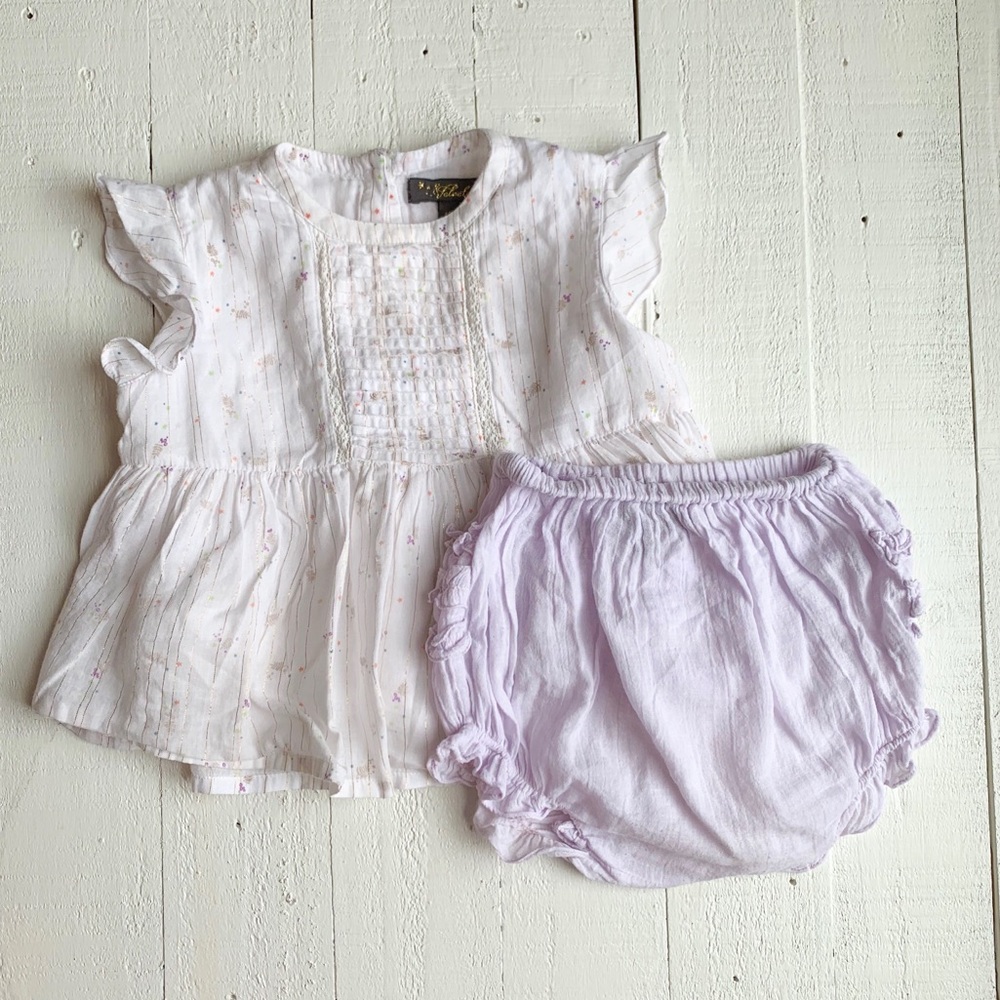 Velveteen blouse and bloomer 18-24 months